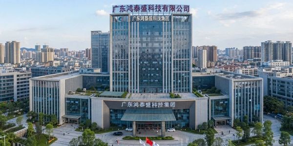 Tòa nhà văn phòng hiện đại của công ty công nghệ tại thành phố lớn.