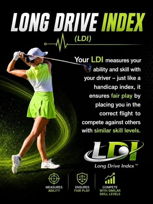 Golf Long Drive Index measures driver skill and ensures fair play.