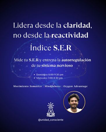 Invitation to train nervous system self-regulation with S.E.R index, focusing on clarity over reactivity.