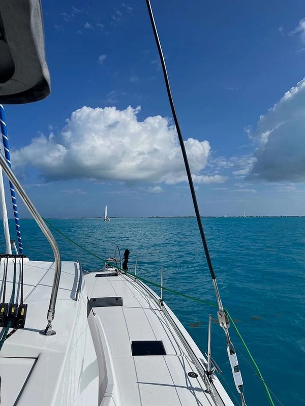 Catamaran sailing in the British Virgin Islands