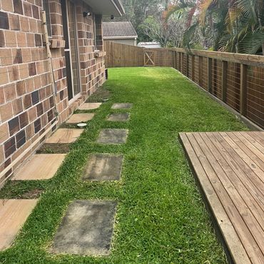 Image displaying great craftsmanship and effort cutting around pavers