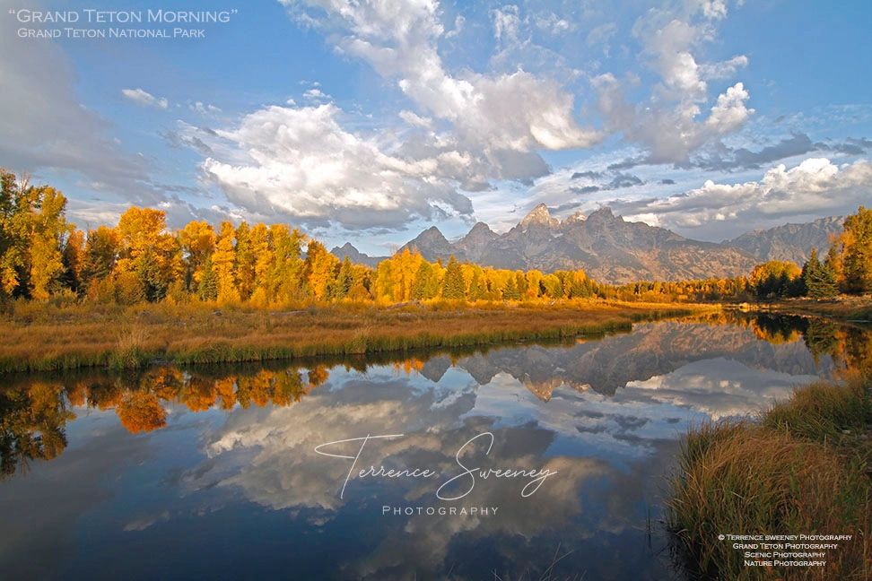 "Grand Teton Morning", Schwabachers Landing, Grand Teton National Park, Nature Photography.