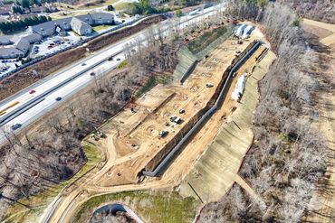 Monthly aerial progress photo for site management of large-scale construction