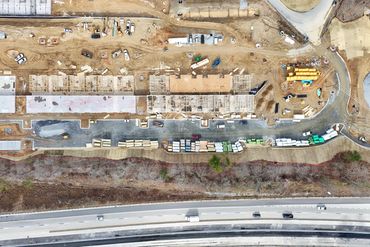 Monthly aerial progress photo for site management of large-scale construction
