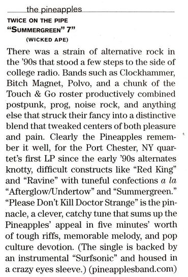 Fred Mills Review of Summergreen 7"