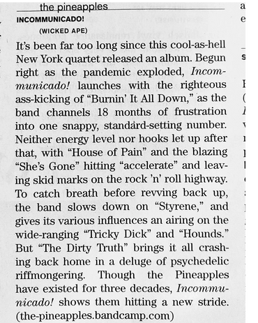 Big Takeover review of Incommunicado