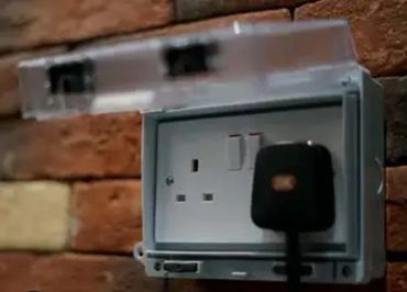 Outdoor socket install in Glasgow — MW Installation, weatherproof lighting across Central Belt