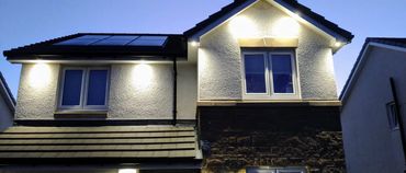 Soffit lighting install in Lanarkshire — MW Installation, exterior LED across Central Belt