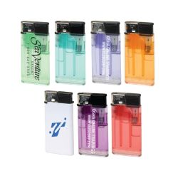 Electronic slim and wide custom printed lighters translucent colors quotation/order form