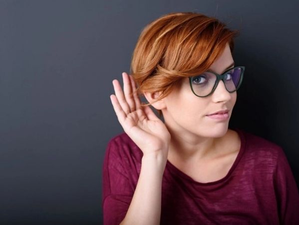 A woman with hearing loss