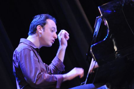 Maxim Lubarsky at the piano playing jazz