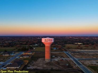 The new Bryan, TX water tower