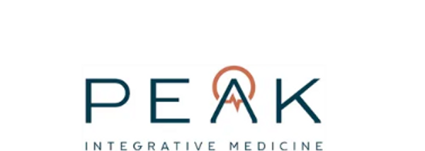 Logo for Peak Integrative Medicine with mountain peak design.