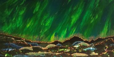 Borealis resin/mixed media 10 x 20
$400