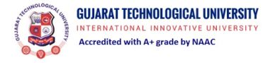 Logo of Gujarat Technological University with accreditation details.