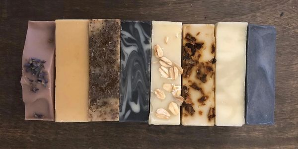 Line up of soaps