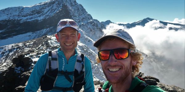 Kim & Rob on a snowy mountain while away in the Sierra Nevada, Spain