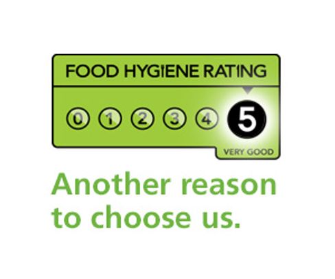 Food Hygiene rating logo and illustration
