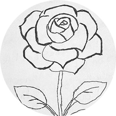 Student drawing of flower