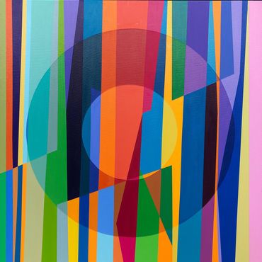 Patrick Schmidt "In Between Days" 18 x 18 inches, acrylic on canvas, 2020