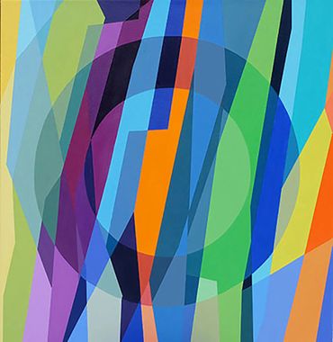 Patrick Schmidt "Number 9" 24 x 24 inches, acrylic on canvas, 2019