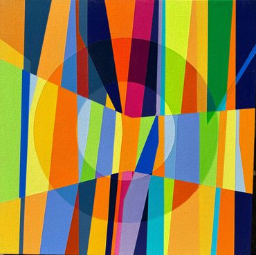 Patrick Schmidt "Corona" 18 x 18 inches, acrylic on canvas, 2023