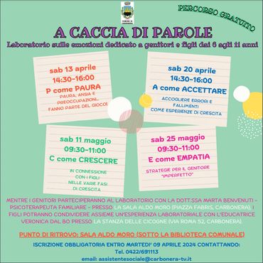 percorso sulle emozioni per genitori e figli