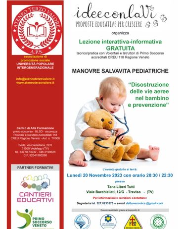 locandina corso prevenzione pediatrica