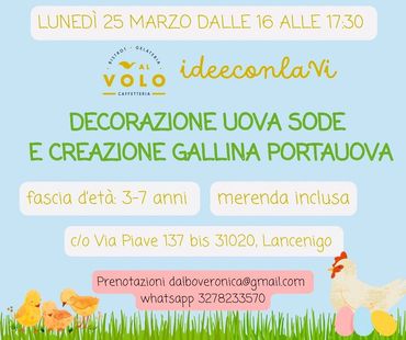 laboratorio con attività per la Pasqua