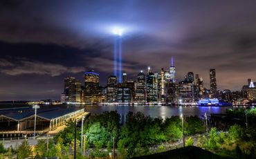 Never Forget what happened on 9/11/2001. This was in 2020 from the Brooklyn Heights Promenade.