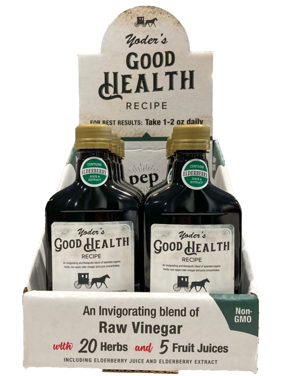 Yoder's Good Health Recipe Tonic Display