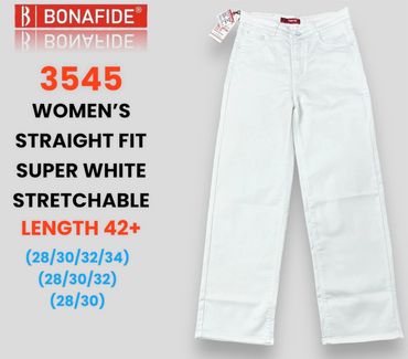 white rugged denim jeans for ladies manufactured by bonafide