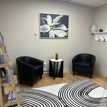 med spa waiting area in Holliston, MA