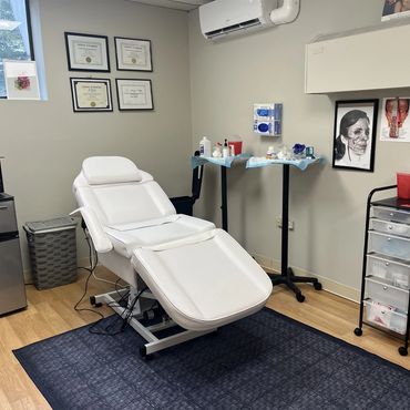 Med Spa exam room in Holliston, MA