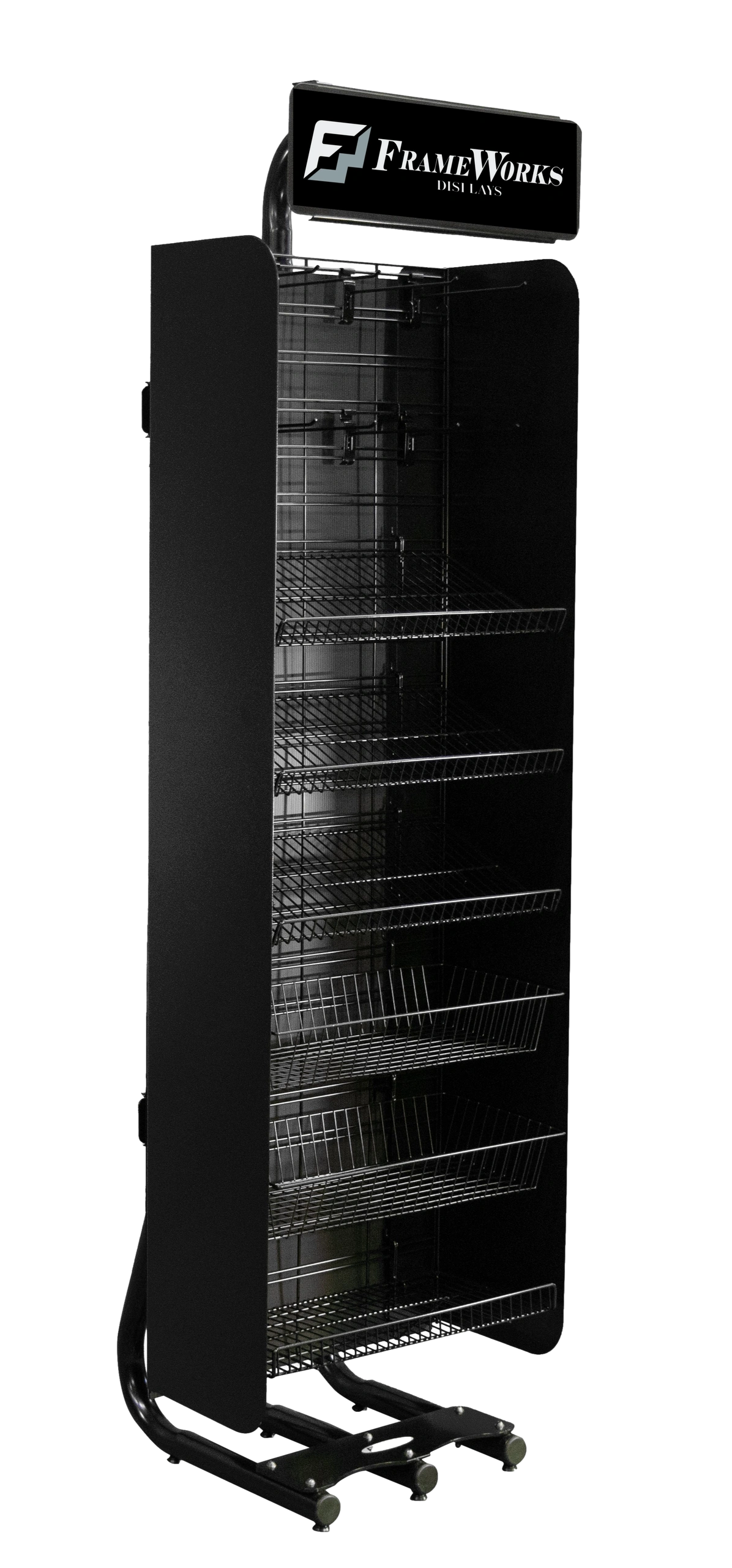 Micro Market signs, Vending, Graphics fixtures.  Micro Market Rack Merchandising systems.  Grid wall