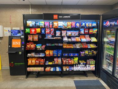 Micro Market signs, Vending, Graphics fixtures. Micro Market Rack Merchandising systems. Grid wall
