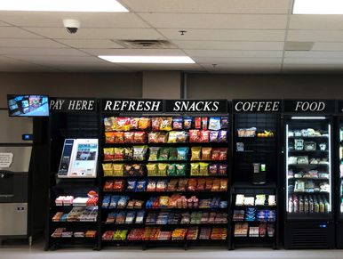 Micro Market signs, Vending, Graphics fixtures.  Micro Market Rack Merchandising systems.  Grid wall