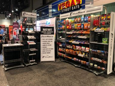 Micro Market signs, Vending, Graphics fixtures.  Micro Market Rack Merchandising systems.  Grid wall