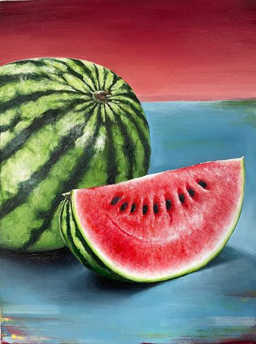 Still Life Oil Painting
Watermelon
Contemporary Artwork for sale
Emma Kenny Creative
UK Artist