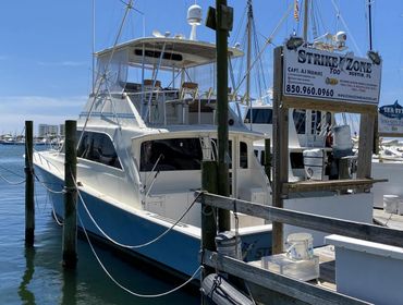 The Strike Zone Too docked outside AJ's at the Harbor