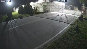 rv and boat storage facility at night surveillance cameras