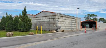 rv and boat storage facility with gate and 24-hour access keypad