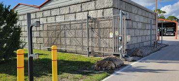 rv and boat storage facility with gate and 24-hour access keypad