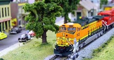 HO Scale Engine on a well-crafted layout
