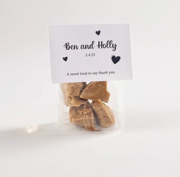 handmade fudge edible wedding flavours