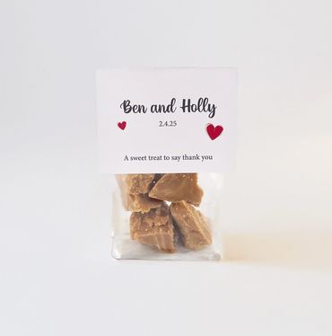 handmade fudge edible wedding flavours