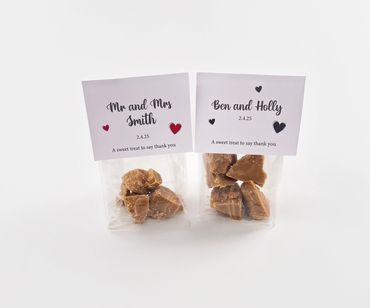 handmade fudge edible wedding flavours