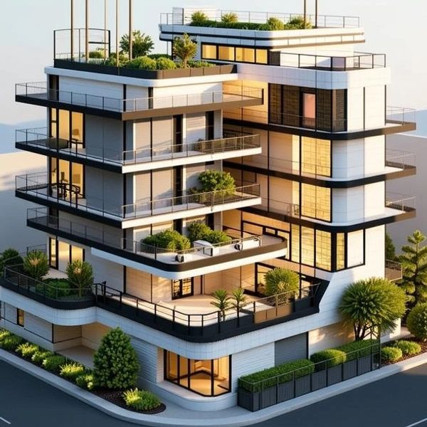 Simple modern Residential building