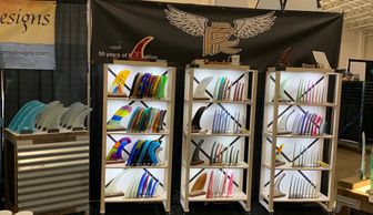 Rainbow Fin stained glass and beautiful colorful surfboard fins