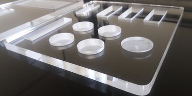 CNC routed acrylic display